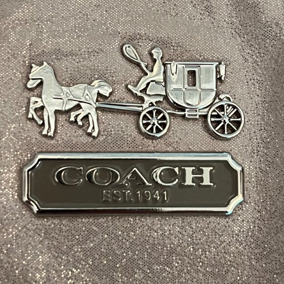 Coach 18694 Chelsea East West Platinum Shimmer Patent Leather Shoulder/Tote Bag - Picture 7 of 11